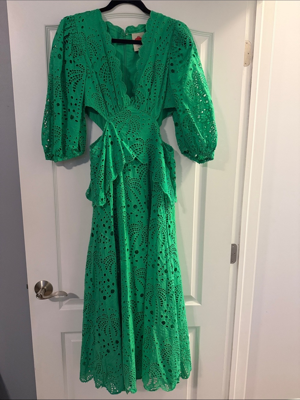 Farm Rio Green side cut out dress. Size Medium.
